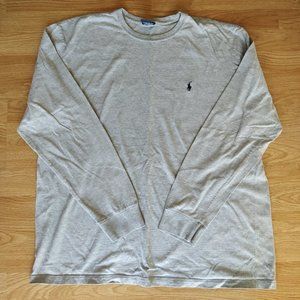 Polo by Ralph Lauren Grey Long Sleeve T-shirt, Men's XL